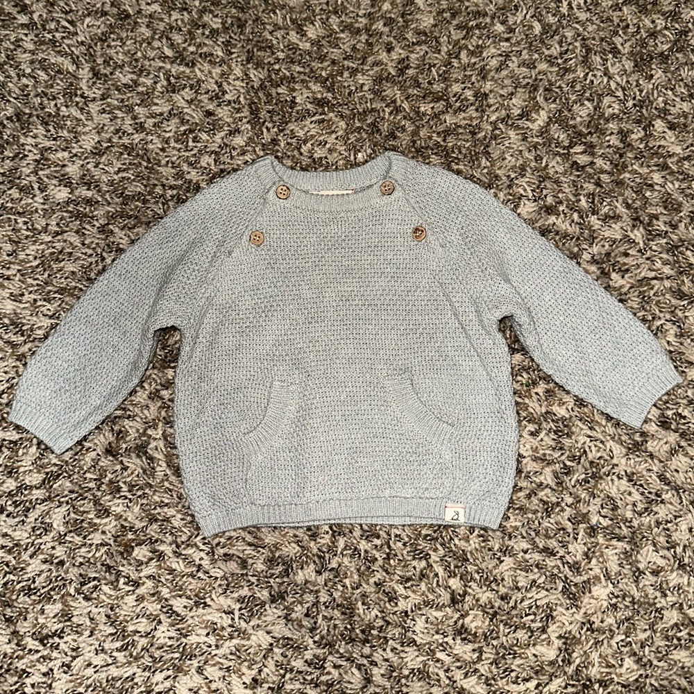 Gray Knit Sweater with buttons size 3-6Months